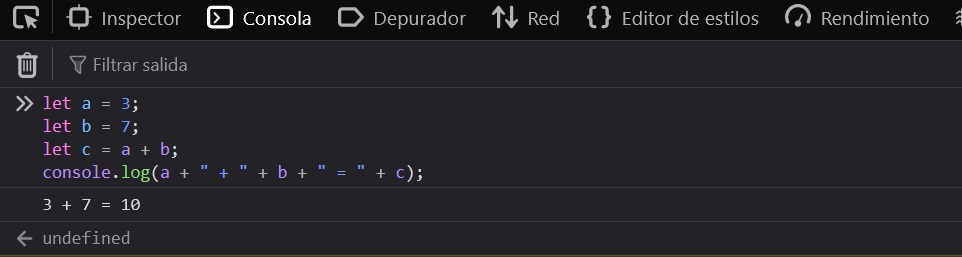 Consola del navegador Mozilla Firefox